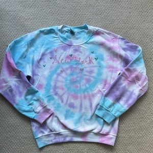Stoney Clover Lane SCL tie dyed embroidered sweatshirt size S
